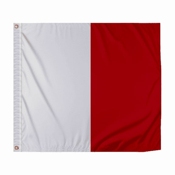 Promo Patriot's Hotel Code H Marine Signal Flag - 3x3 ft, 200D Nylon, Canvas Header, Brass Grommets