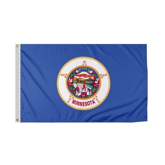 PromoPatriot Minnesota State MN flag 3x5 ft 200D nylon reverse print, brass grommets