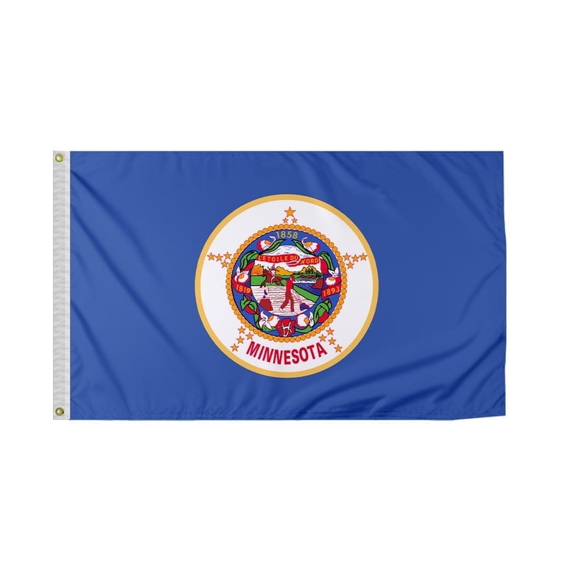 Minnesota State Flag 3x5 ft Heavy Duty Polyester with Brass Grommets