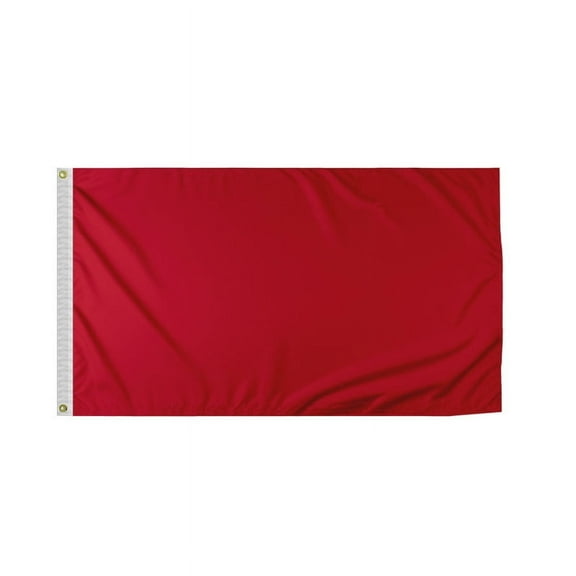 Promo Patriot's Protest Flag - 10x15 Inch, 200D Nylon, Brass Grommets, Canvas Heading, Solid Red Flag