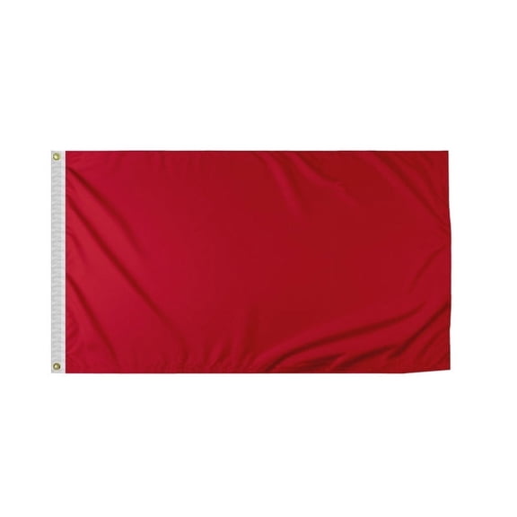 Promo Patriot's Protest Flag - 12x18 Inch, 200D Nylon, Brass Grommets, Canvas Heading, Solid Red Flag