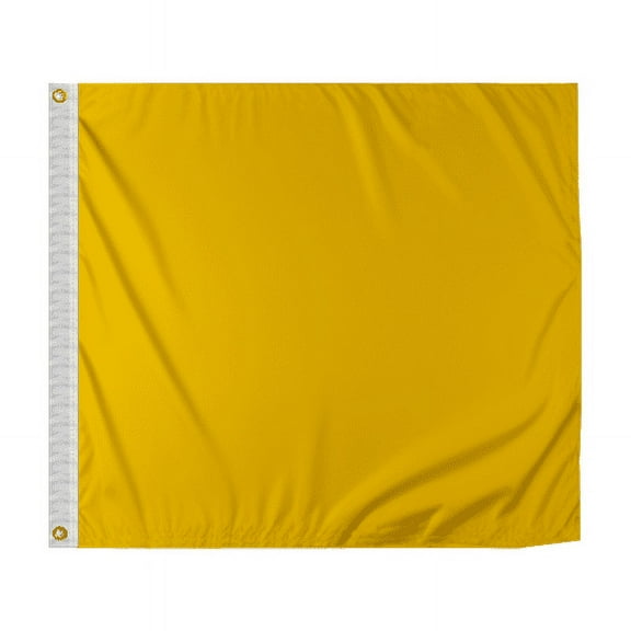 Promo Patriot's Quebec Code Q Marine Signal Flag - 4x4 ft, 200D Nylon, Canvas Header, Brass Grommets