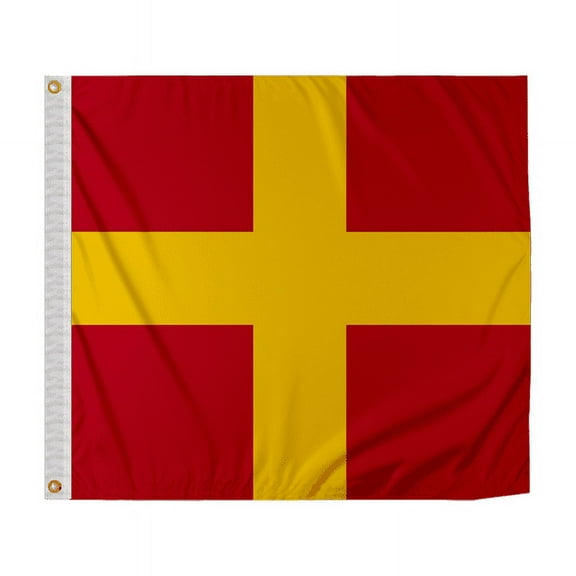 Promo Patriot's Romeo Code R Marine Signal Flag - 4x4 ft, 200D Nylon, Canvas Header, Brass Grommets