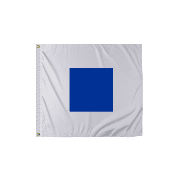Promo Patriot's Sierra Code S Marine Signal Flag - 3x3 ft, 200D Nylon, Canvas Header, Brass Grommets