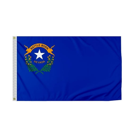 PromoPatriot Nevada State 12x18 inch boat flag, 200D nylon NV reverse print, brass grommet