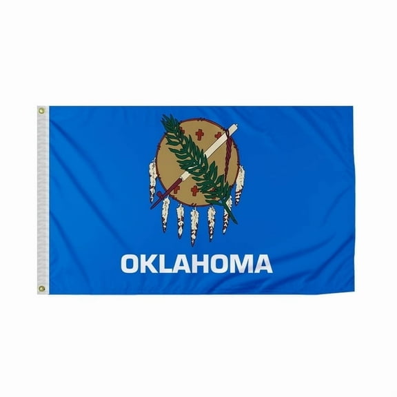 Promopatriot Oklahoma State OK Small Flag 12x18 inch 200D Nylon with Brass Grommet for Boat Use