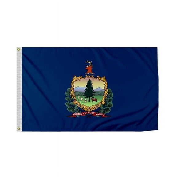 Promopatriot Vermont State 3x5 ft Polyester VT Flag Reverse Print with Metal Grommet Indoor/Outdoor