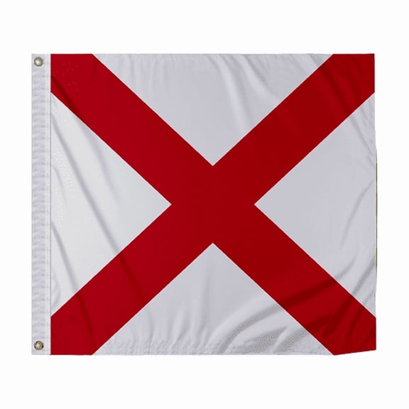 Promo Patriot's Victor Code V Marine Signal Flag - 2x2 ft, 200D Nylon, Canvas Header, Brass Grommets