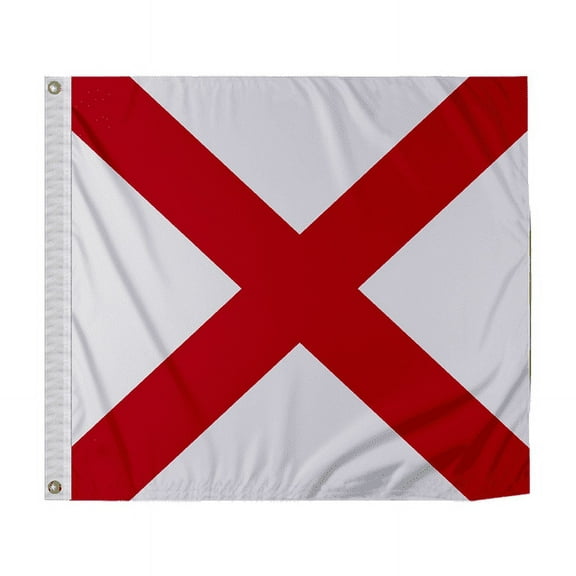 Promo Patriot's Victor Code V Marine Signal Flag - 4x4 ft, 200D Nylon, Canvas Header, Brass Grommets