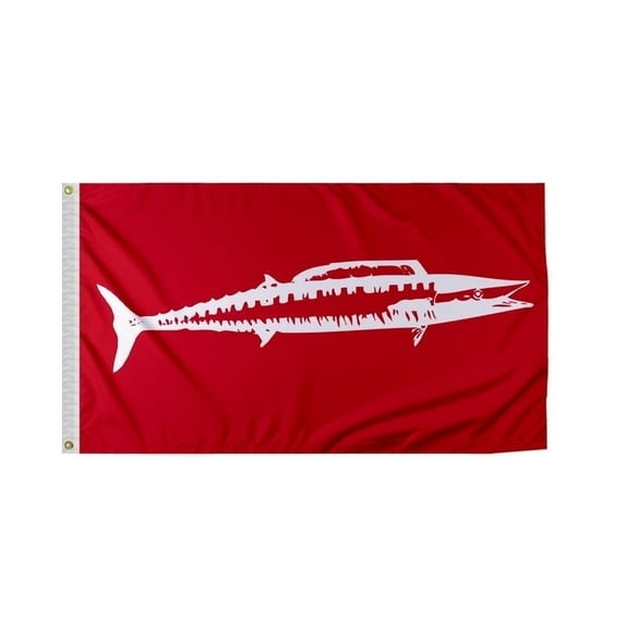 Promo Patriot's Wahoo Novelty Boat Flag - 12 x 18 Inch - Double-Sided Printed 200D Nylon