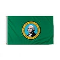 thumbnail image 1 of Promopatriot Washington WA State Flag 3x5 ft 200D Nylon Single Ply Reverse Print with Brass Grommets, 1 of 6