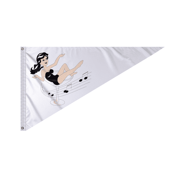 Promopatriot Wine Women & Song Bow Pennant Flag 10x15 inch Durable 200D Nylon