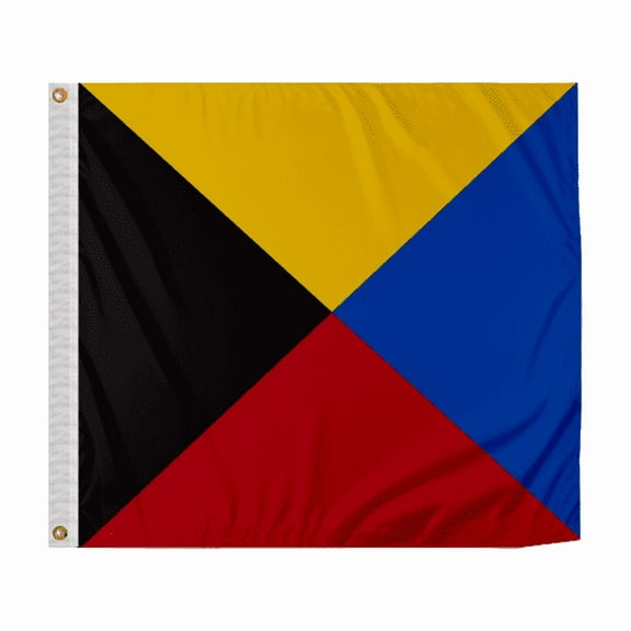 Patriot's Zulu Code Z Marine Signal Flag 4x4 ft 200D Nylon Outdoor Flag and Banner