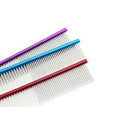 Promo, Pet Comb Grooming Brush, 16cm Steel Hair Tool, Stainless Steel Teeth, Ergonomic Handle, For Cats Dogs, Dealing Tangles, Daily Care, Pet Styling Equipment Bksdlh | As Shown, Red [New Arrival]