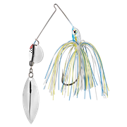 Promo Spinnerbait Lure 1/4 oz Colorado Willow White Blue Yellow
