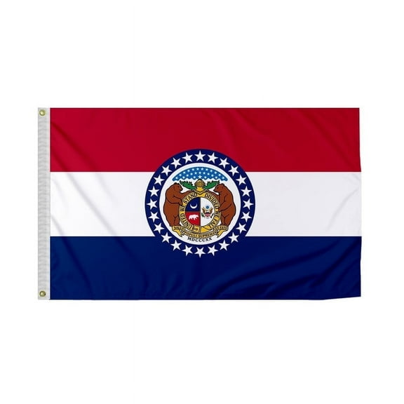 PromoPatriot Missour 12 x 18 Inch Nylon Outdoor Flag and Banner, Reverse Print, Brass Grommet