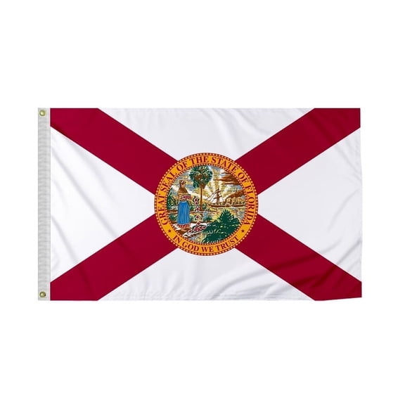 Promopatriot Florida FL State Flag 12" x 18" inch Nylon Outdoor with Brass Grommets
