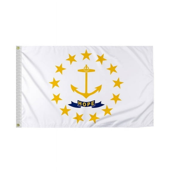 Promopatriot Rhode Island 12x18 Inch Nylon Outdoor Flag with Brass Grommets