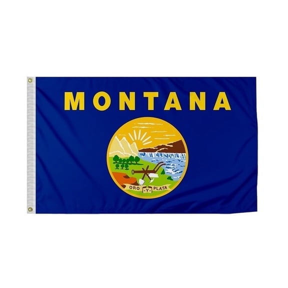 Promopatriot Montana MT State 12x18 inch Nylon Outdoor Flag with Brass Grommets