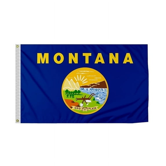 Promopatriot Montana MT State 12x18 inch Nylon Outdoor Flag with Brass Grommets