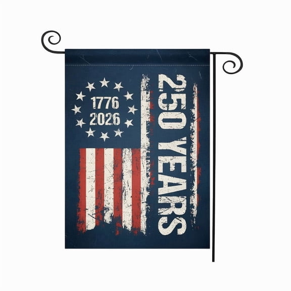 PromoPatriot 250th Anniversary Garden Flag 12 x 18 inch 200D Nylon Vintage(No Pole)