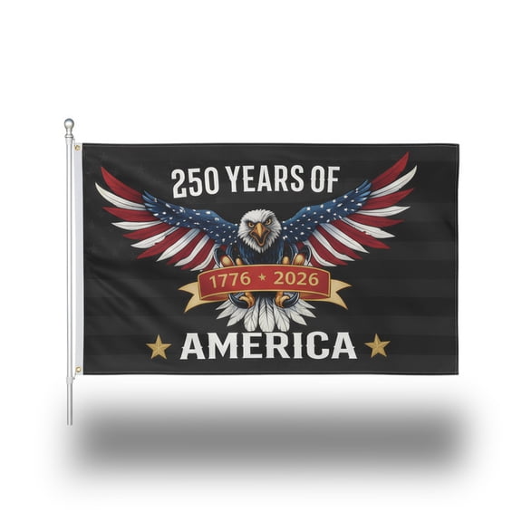 PromoPatriot 250th Anniversary Polyester Flag 3 x 5 ft- 1776–2026 Eagle Design