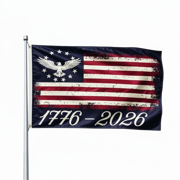 PromoPatriot 250th Anniversary Polyester Flag 3 x 5 ft- 1776–2026 Vintage USA