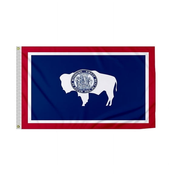 Promopatriot Wyoming WY State Flag 3x5 ft 200D Nylon Outdoor with Brass Grommets