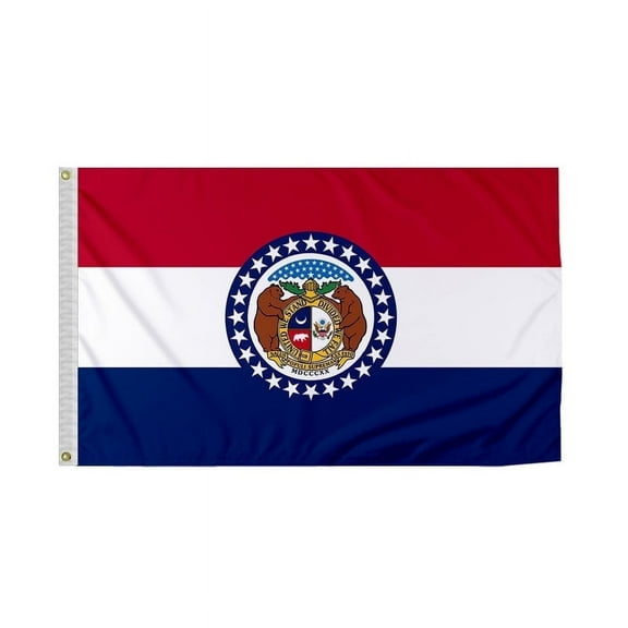 PromoPatriot 3 ft x 5 ft Nylon Missouri State Indoor/Outdoor Flag, Reverse Print