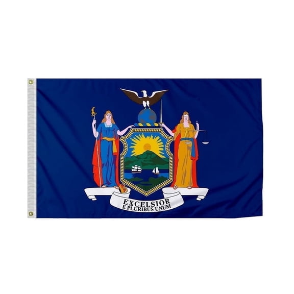Promopatriot New York NY State 3x5 ft Polyester Outdoor Flag with Brass Grommets