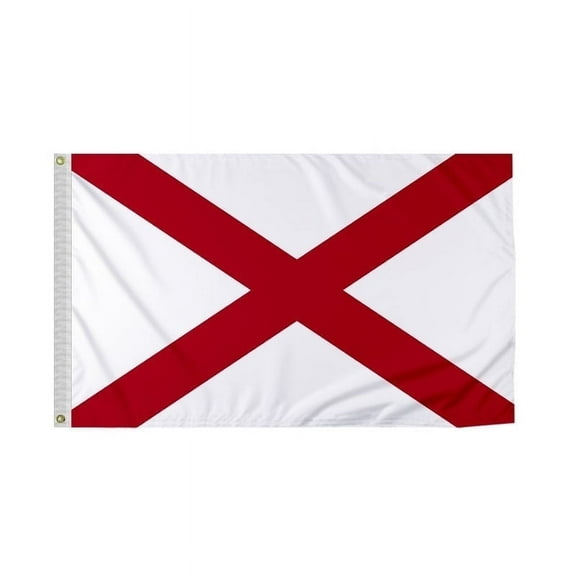 Promopatriot Alabama State AL Flag 3' x 5' ft Outdoor Polyester Brass Grommets, Reverse Print