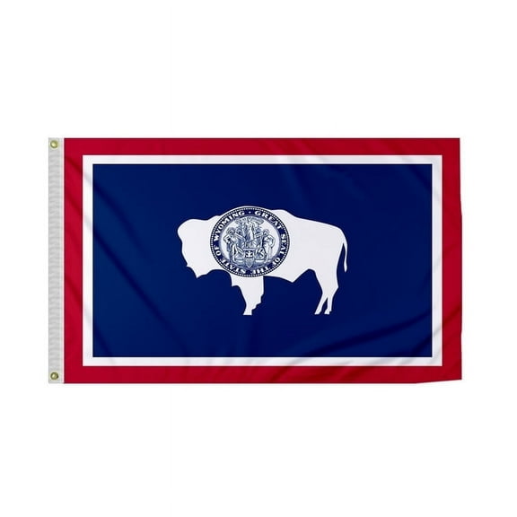 Promopatriot Wyoming State WY Flag 3x5 ft Polyester Outdoor with Metal Grommets