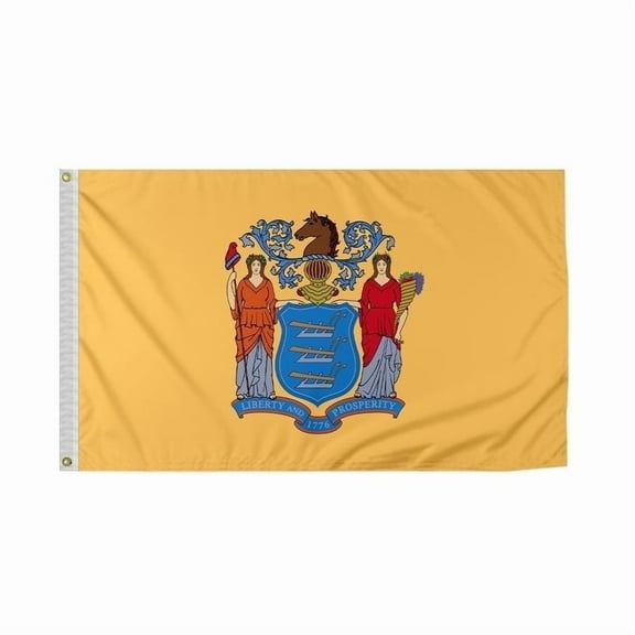 PromoPatriot 5x8ft Nylon State of New Jersey NJ Flag