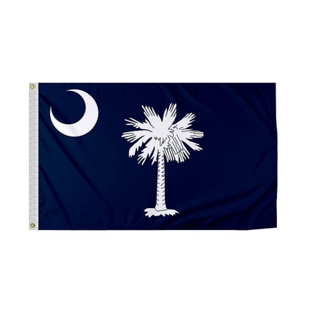 PromoPatriot South Carolina 6x10ft Nylon Outdoor Flag, Reverse Print, Brass Grommets