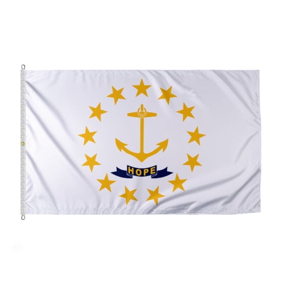 Promopatriot Rhode Island State RI 8x12 ft 200D Nylon Outdoor Flag Heavy Duty with Brass Grommets