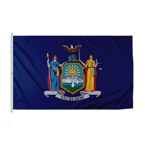 Promopatriot New York NY State 8x12 ft Nylon Outdoor Flag Heavy Duty with Brass Grommets