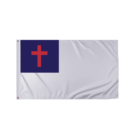 PromoPatriot Christian Flag 3x5 Ft – Lightweight Polyester Flag with Canvas Header & Plated Grommets