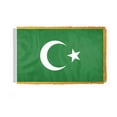 thumbnail image 1 of PromoPatriot Islamic Ceremonial Flag 3x5 ft- White Seal, 200D Nylon with Gold Fringe & Canvas Header, 1 of 1