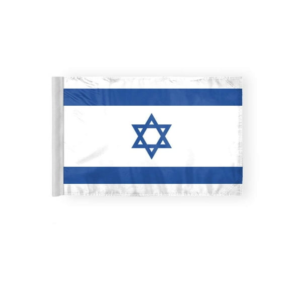 PromoPatriot Israeli Motorcycle Flag 6x9 Inch – Double-Sided Wrap Knitted Polyester