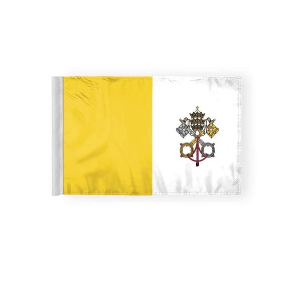 PromoPatriot Papal Vatican City Motorcycle Flag 6x9 Inch – Double Sided, Wrap Knitted Polyester flag