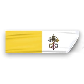 PromoPatriot Papal Vatican City Window Decal 3x10 Inch– Vinyl Static Cling, Removable, No Residue