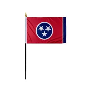 Promopatriot Tennessee State Mini TN Stick 4x6 inch Polyester Handheld Flag