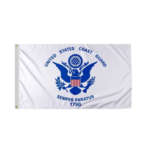 PromoPatriot U.S. Coast Guard Ceremonial 1790 Flag 2x3 ft Durable Nylon with Stitched Edges
