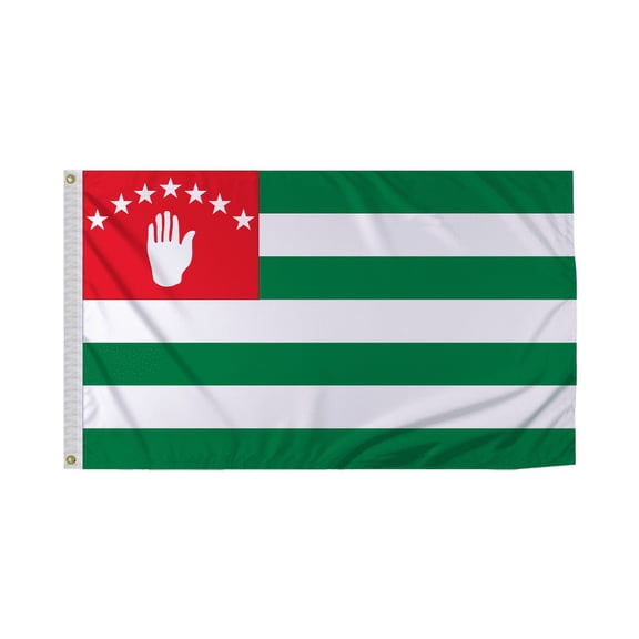 Promopatriot Abkhazia Country Flag 3x5 Ft Outdoor Nylon Double Stitched Edges Canvas Header Brass Grommets 3'x5' Abkhazia