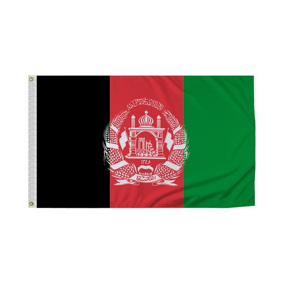 Promopatriot Afghanistan Country Flag 3x5 Ft Outdoor Nylon Double Stitched Edges Canvas Header Brass Grommets 3'x5' Afghanistan