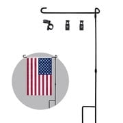 Promopatriot America Printed Garden Flag 12" x 18" | American Flag USA Garden Flag 12 x 18 | Patriotic Double Sided Small Flags for Yard - With Flagpole