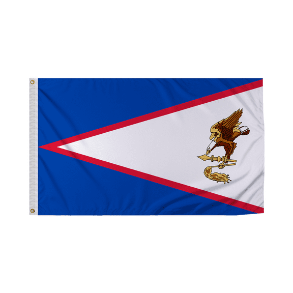 Promopatriot American Samoa National Flag 3x5 ft Polyester Double Stitched Edges Polyester Header Metal Grommets Fade Resistant & Vivid Colors Indoor