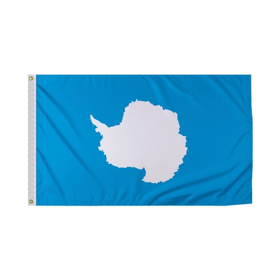 Promopatriot Antarctica Graham Bartran National Flag 3x5 ft Polyester Double Stitched Edges Polyester Header Metal Grommets Fade Resistant & Vivid Colors Indoor