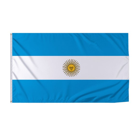 Promopatriot Argentina with Seal Country Flag 8x12 ft - 200D Nylon - Rope Thimble & 1 Brass Grommet - Fade Proof Outdoor Long Lasting All Weather Flag
