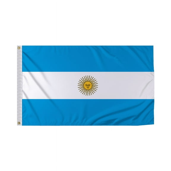 Promopatriot Argentina with Seal Country Flag 3x5 Ft Outdoor Nylon Double Stitched Edges Canvas Header Brass Grommets 3'x5' Argentina with Seal